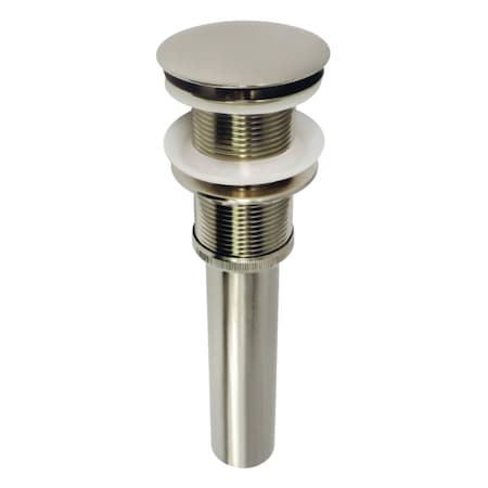 Kingston Brass Push PopUp Bathroom Sink Drain without Overflow, Brushed Nickel EV8318